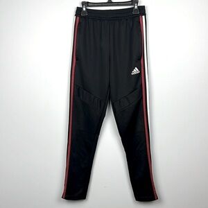 Adidas boys side stripe zip cuff athleisure jogger track pants